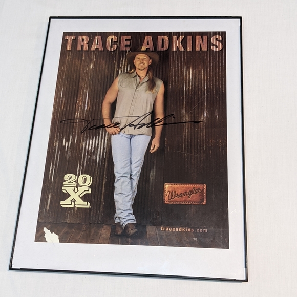 Rare Signed Trace Adkins Wrangler Ad